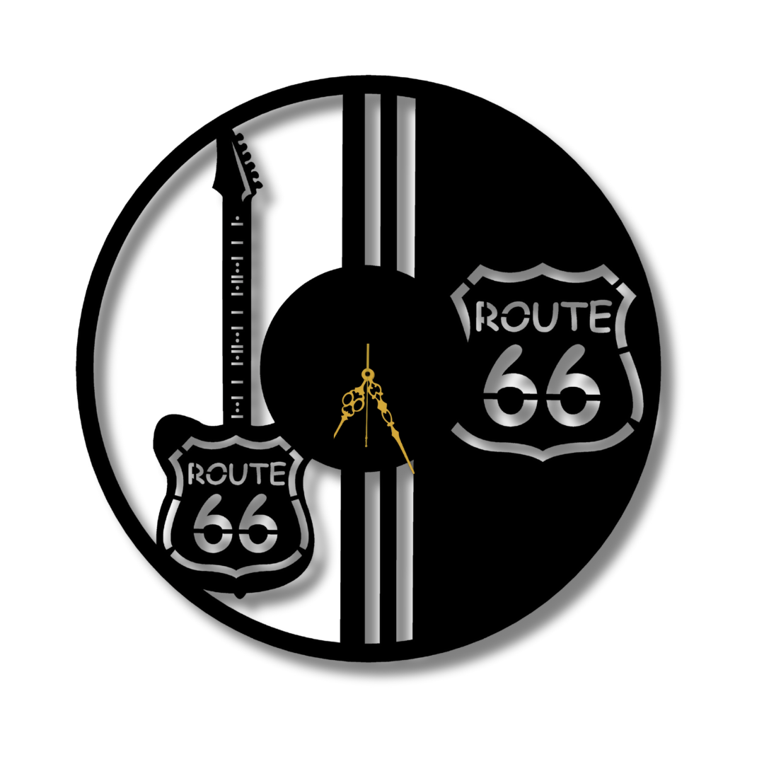 🎸 Route 66 Clock