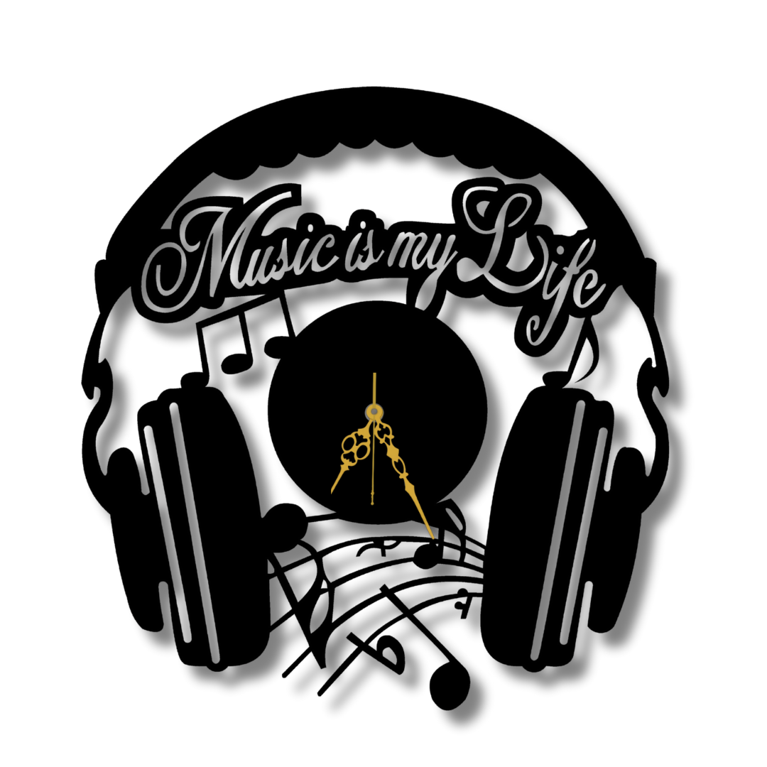 🎧 Music Is My Life Wall Clock