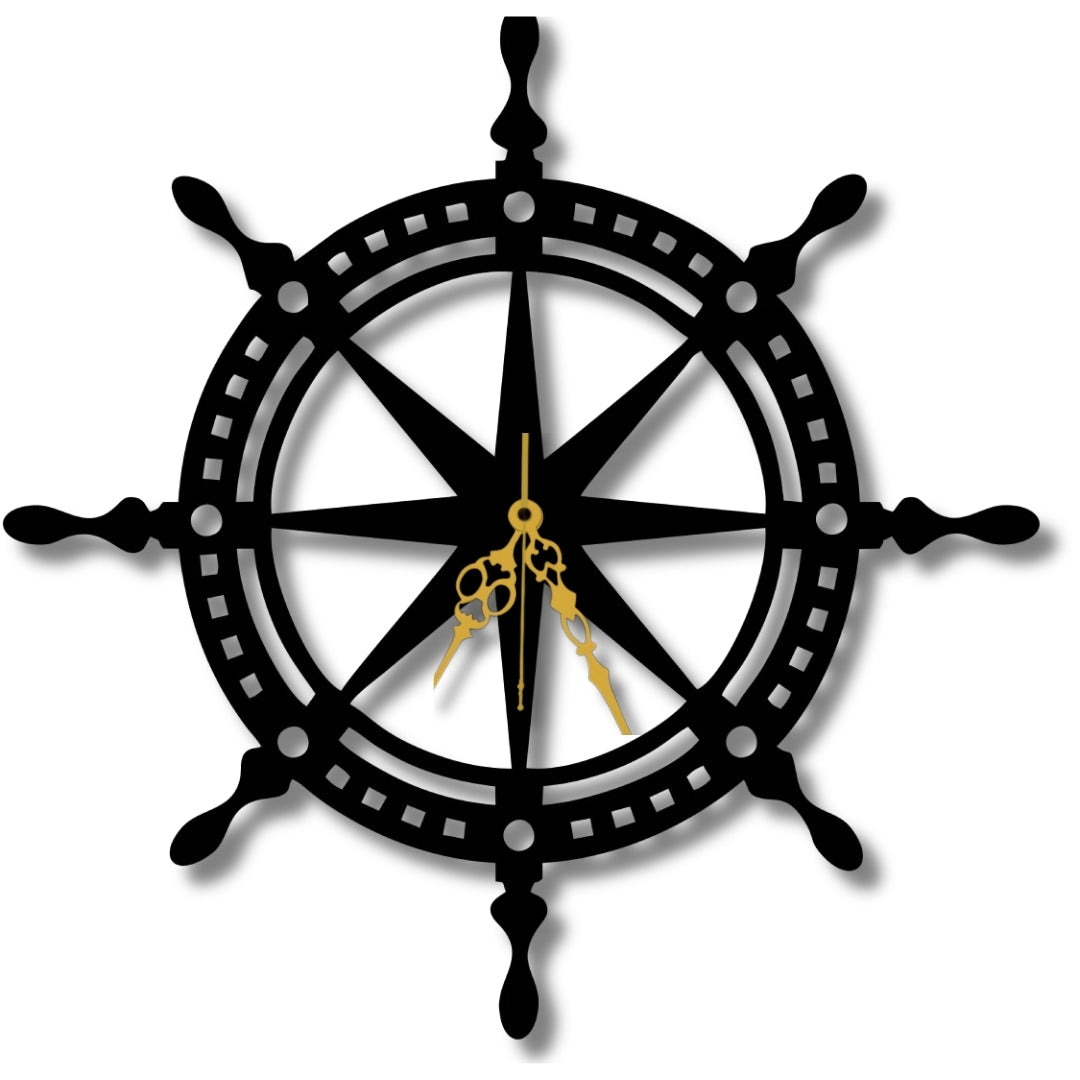 🧭 Nautical Wheel Clock