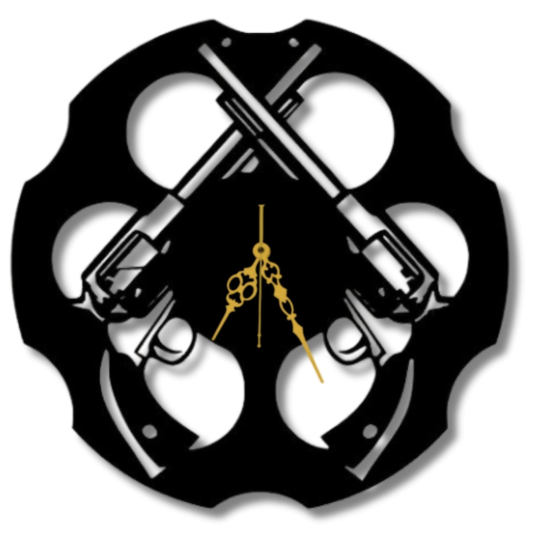 🔫 Gunslinger Style – Wall Clock for the Bold 💥
