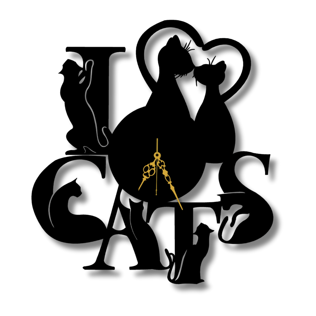 🐾 I Love Cats Clock