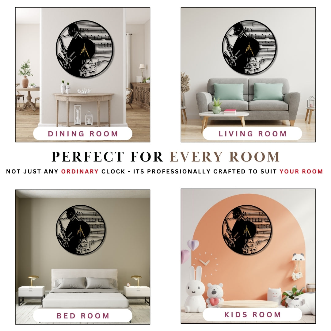 🎷 Jazz Vibes Wall Clock