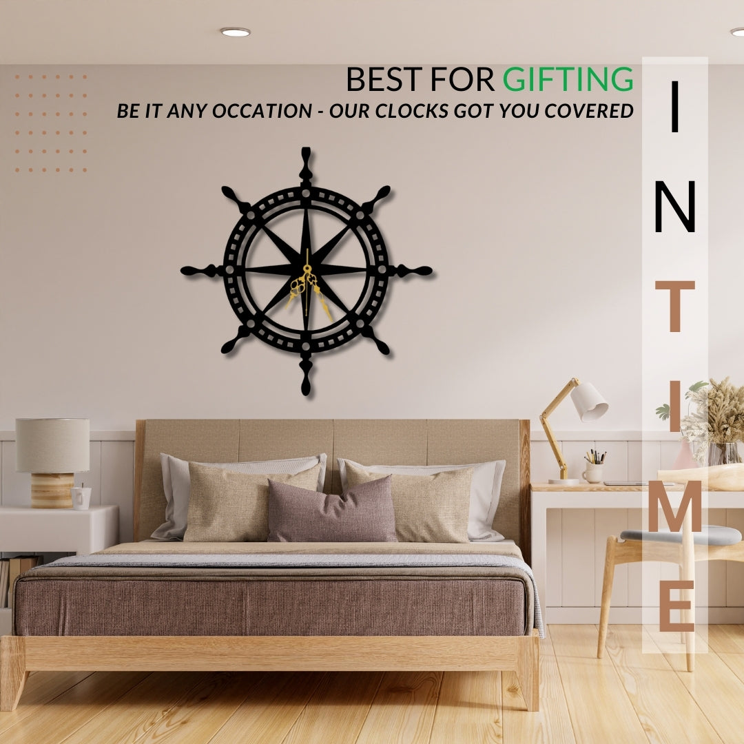 🧭 Nautical Wheel Clock