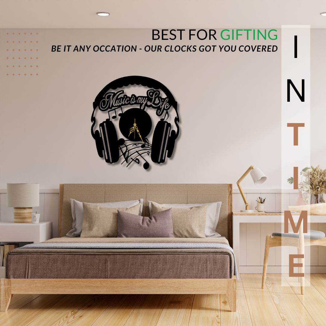 🎧 Music Is My Life Wall Clock