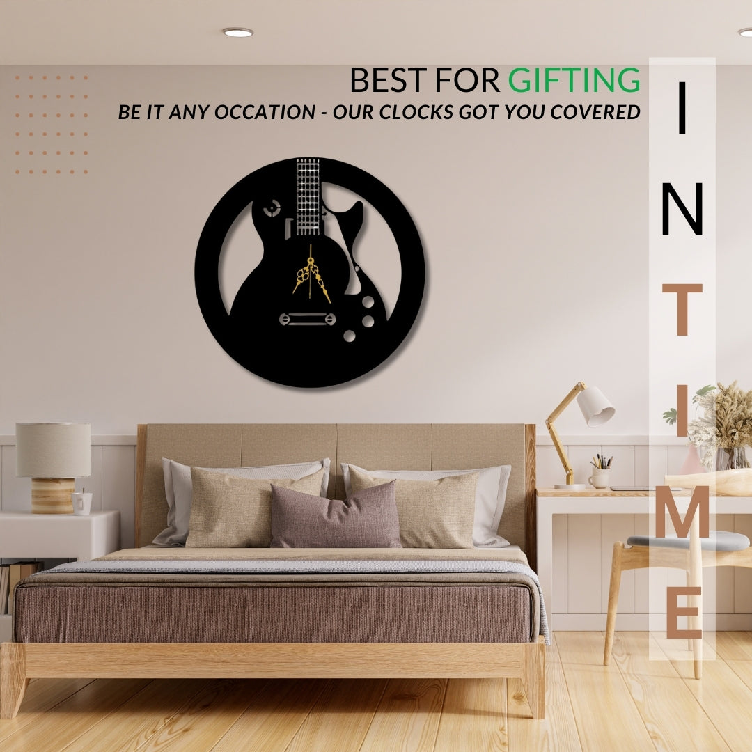 🎸 Guitar Groove Wall Clock