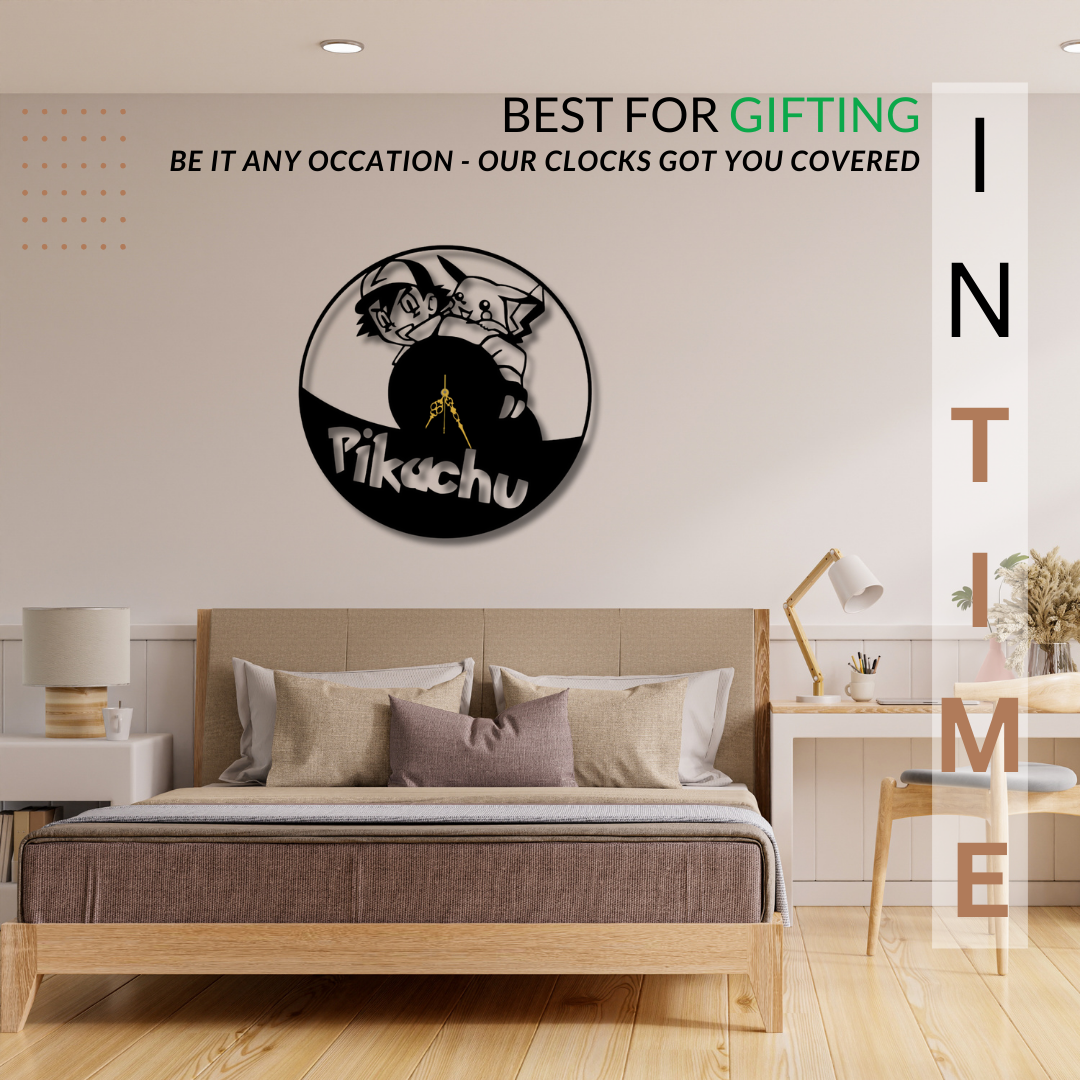 ⚡ Pikachu Time Wall Clock – Gotta Catch Every Hour! 🕒