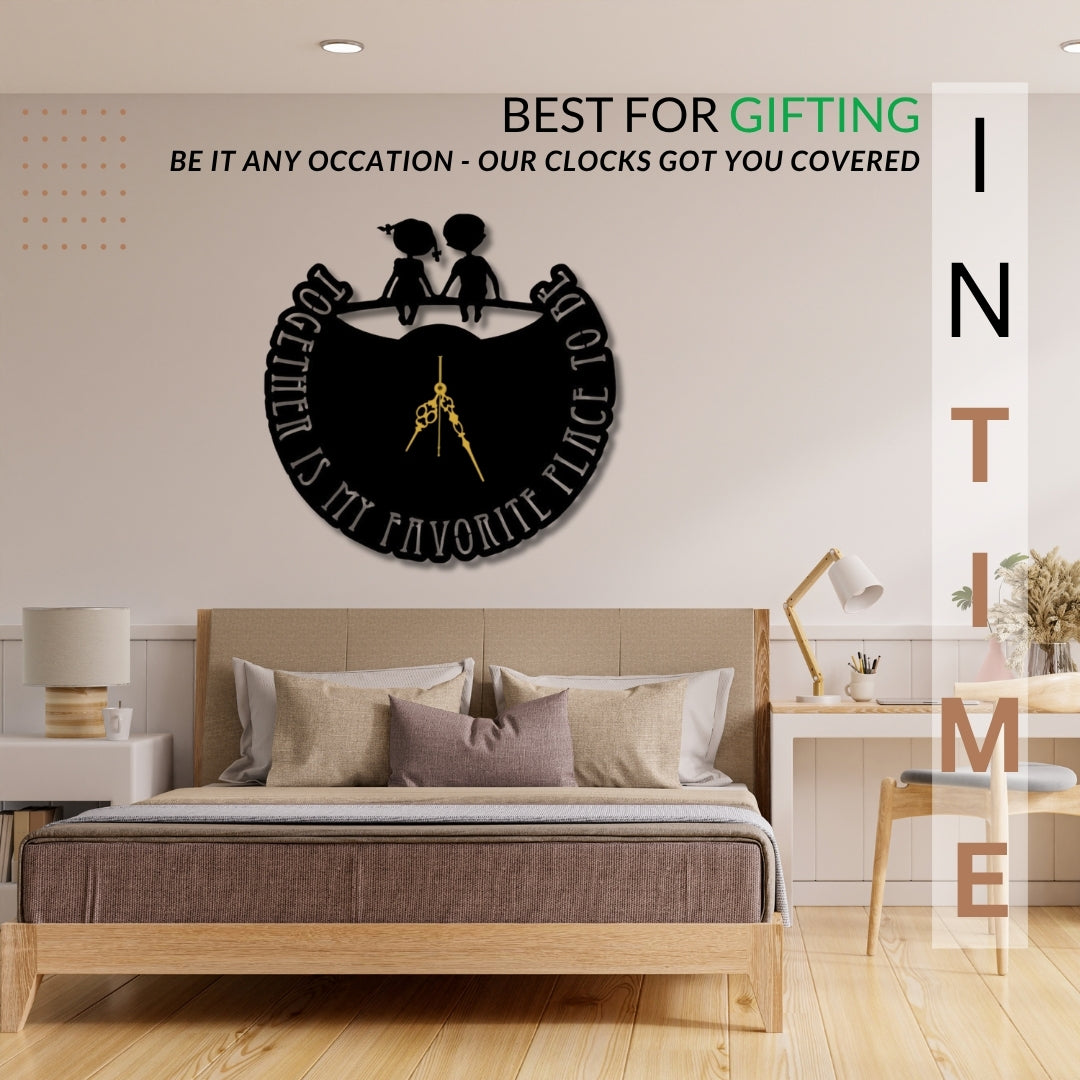 💑 Together Time – Wall Clock That Speaks Love! 🕰️