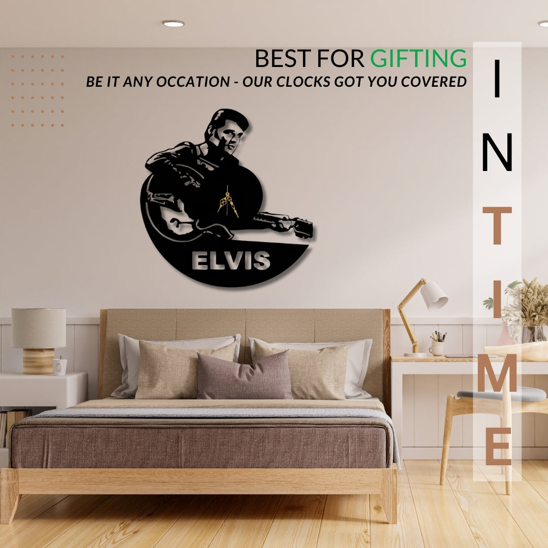 🎸 Elvis Guitar Wall Clock – A Tribute to the King 👑