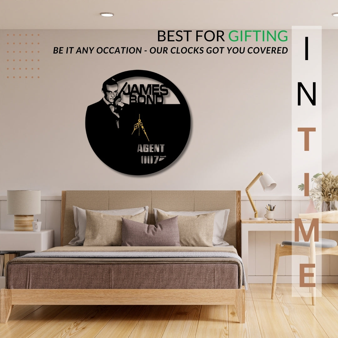 🕶️ Agent 007 Wall Clock