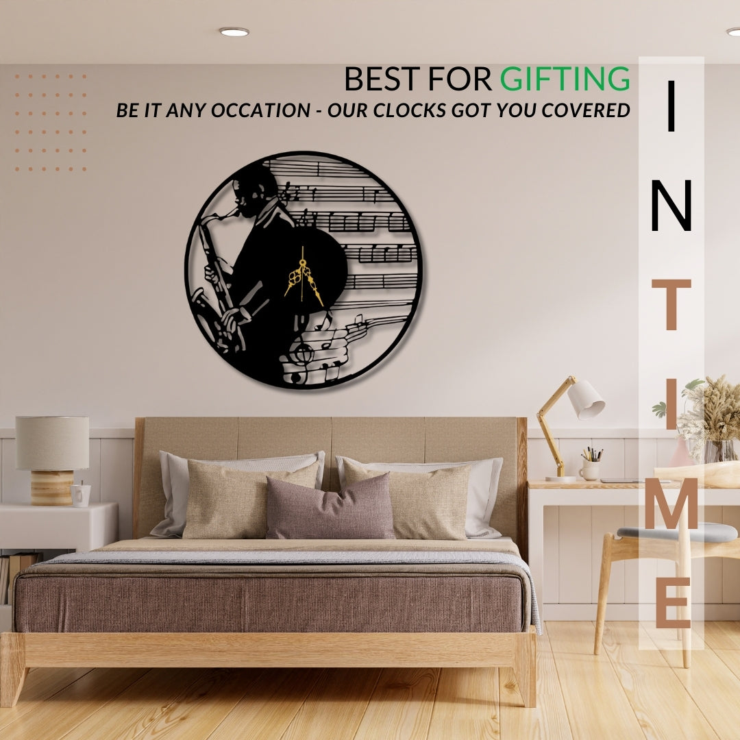 🎷 Jazz Vibes Wall Clock