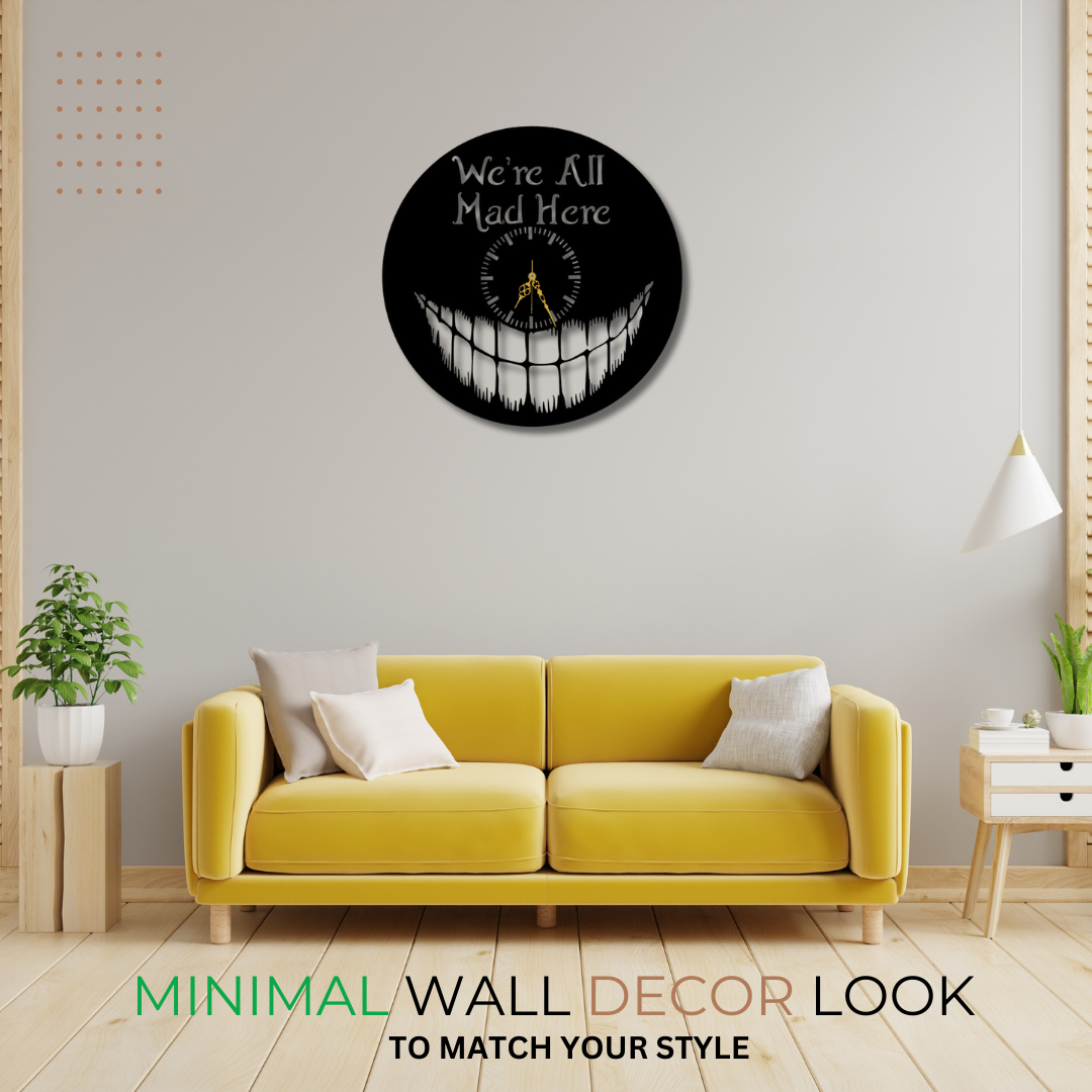 😼 Mad Smile Wall Clock