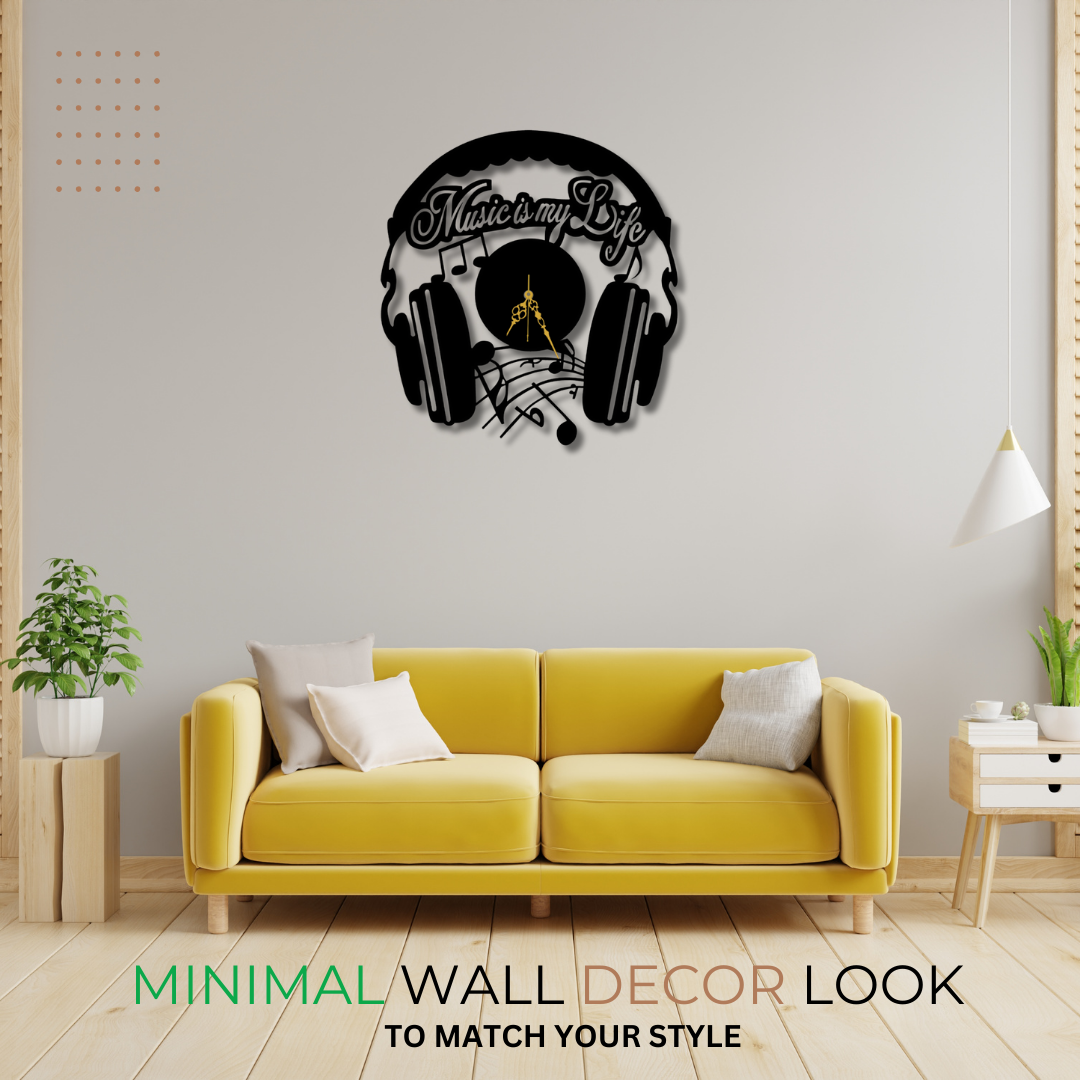 🎧 Music Is My Life Wall Clock
