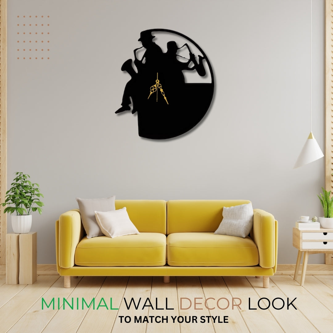 🎷 Jazz Duo Wall Clock