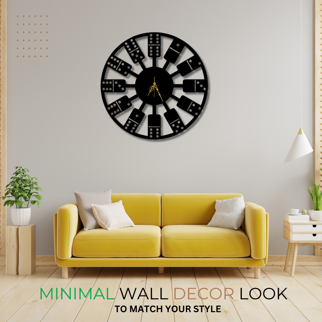 🎲 Time to Play in Style! Ever Seen a Clock Made of Dominoes? 🕰️🖤