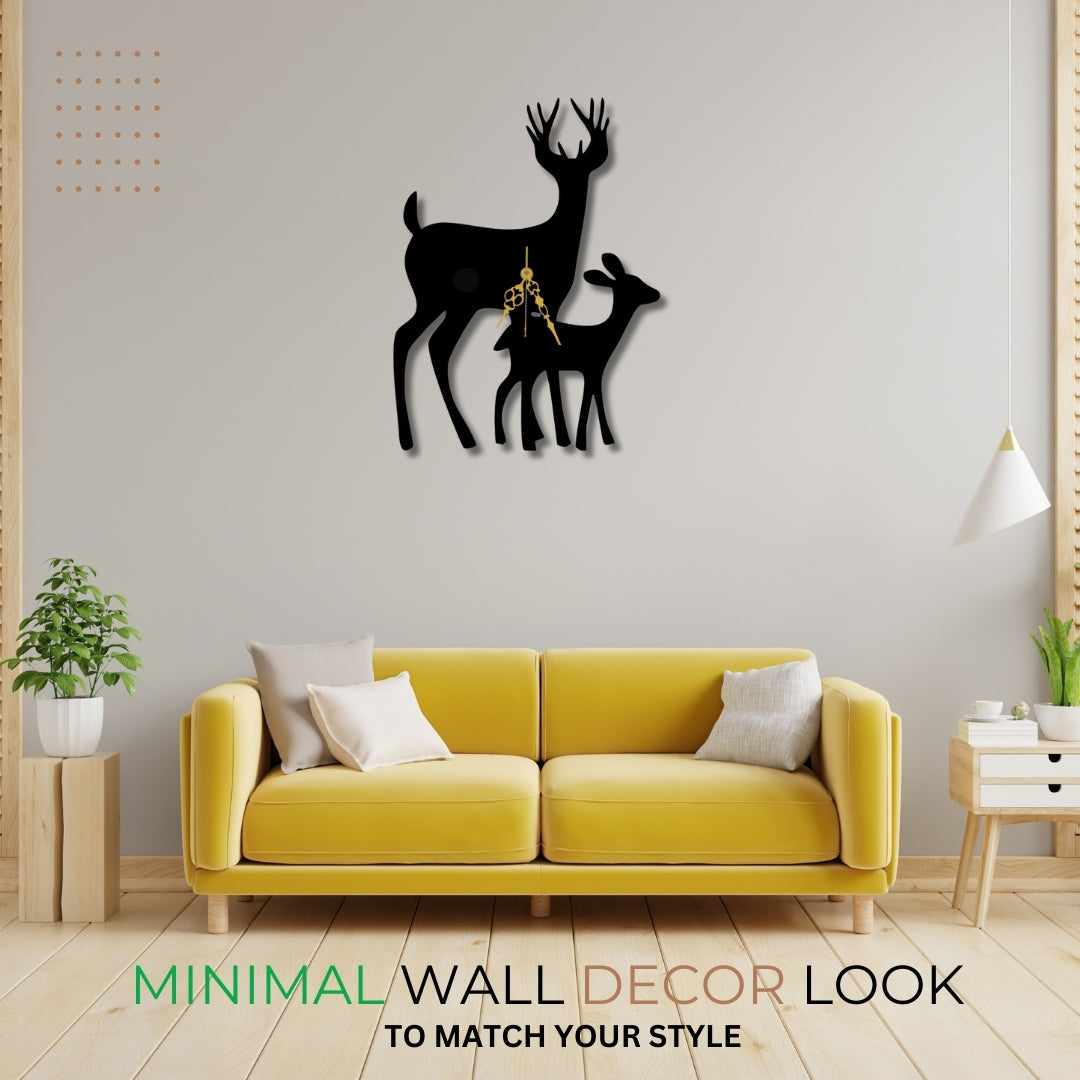 🦌 Deer Love Wall Clock