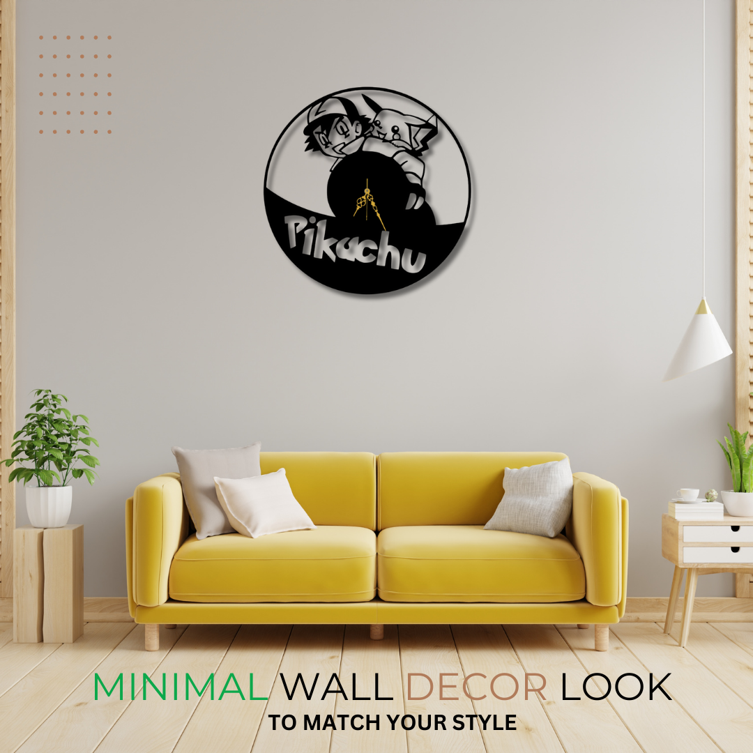 ⚡ Pikachu Time Wall Clock – Gotta Catch Every Hour! 🕒