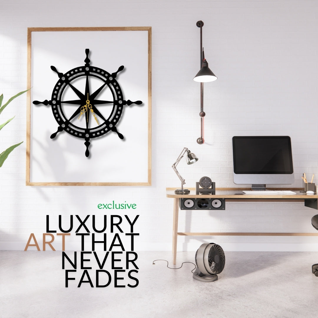 🧭 Nautical Wheel Clock