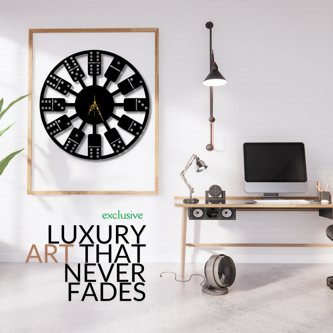 🎲 Time to Play in Style! Ever Seen a Clock Made of Dominoes? 🕰️🖤
