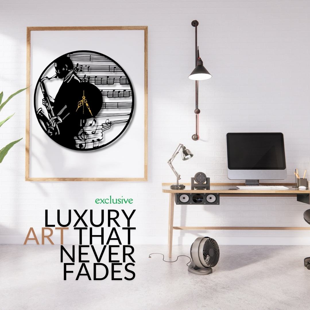 🎷 Jazz Vibes Wall Clock
