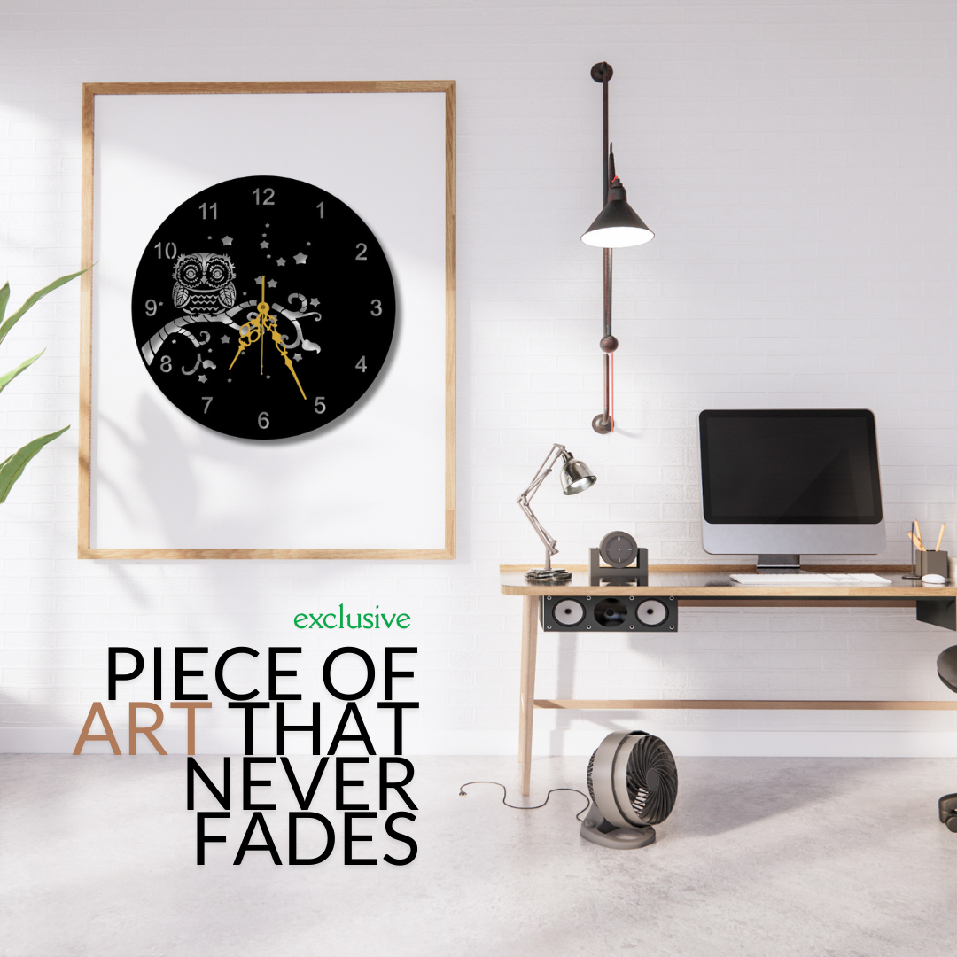 🦉 Night Owl Wall Clock